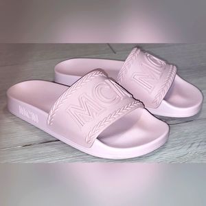 🌸 MCM Big Logo Rubber Powder Pink Slides [6 US]